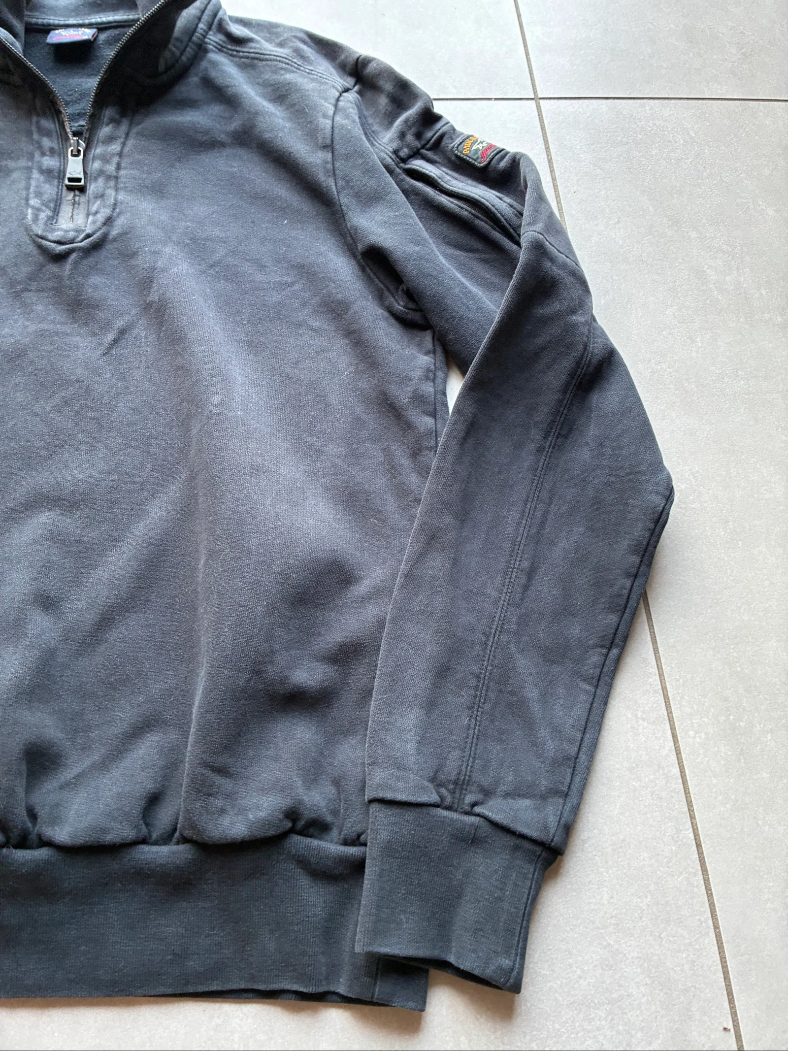Paul & Shark 1/4 Zip Zwart Vintage Y2K Geborduurd Logo Coltrui Streetwear Luxe XS – photo 4